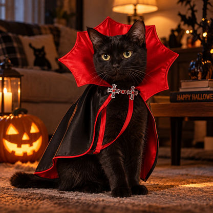 Disfraz de vampiro para gato, ligero y cómodo